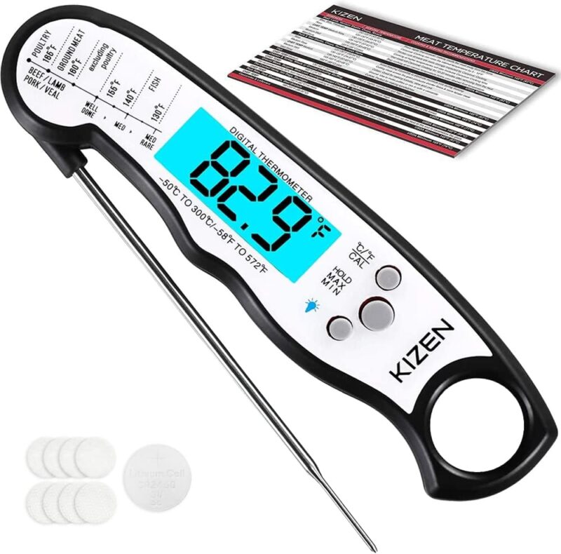 Kizen® Digital Meat Thermometer with Probe BlackWhite