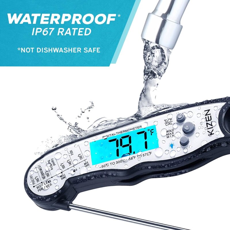 Kizen® Digital Meat Thermometer with Probe BlackWhite