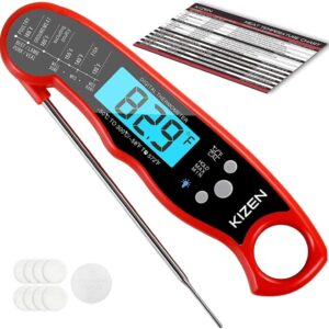 Kizen® Digital Meat Thermometer with Probe Red Black