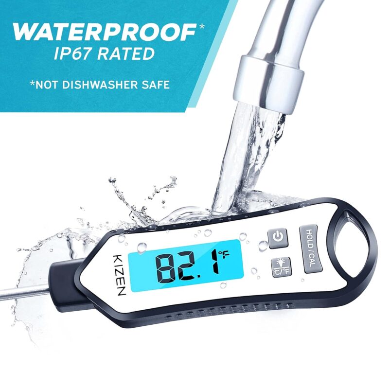 Kizen® IP109 Waterproof Meat Thermometer with Long Probe