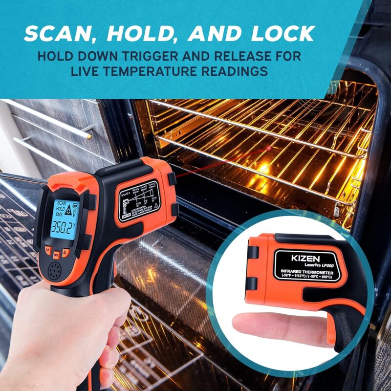 Kizen® Infrared Thermometer Gun (LaserPro LP300)