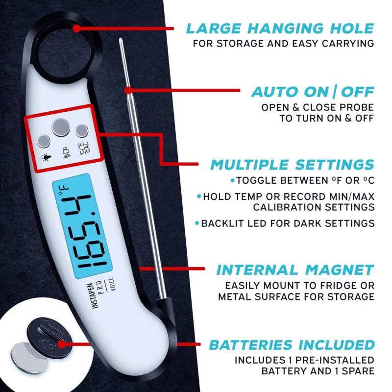 Kizen® Instapen Pro Instant Read Meat Thermometer Talking