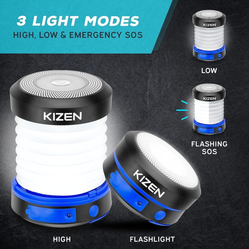 Kizen® Solar Lantern Collapsible LED Camping Lantern